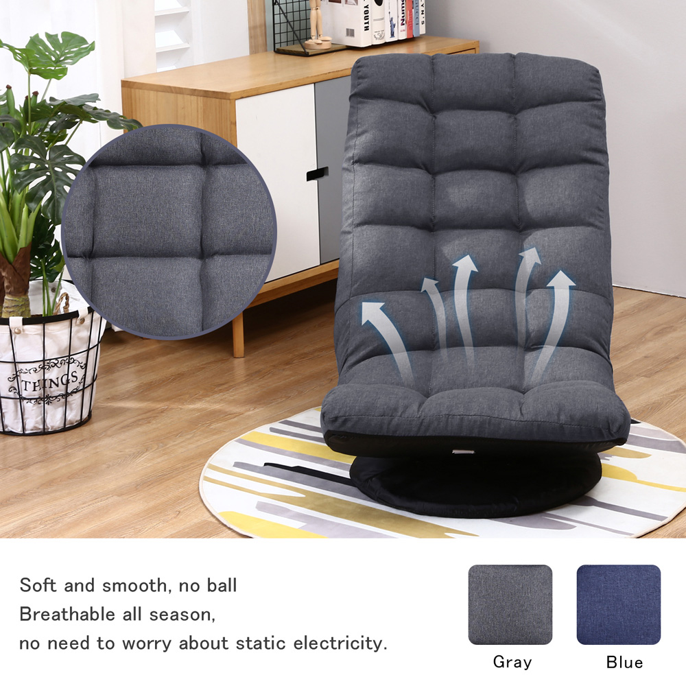 Furniture One Grey Adjustable Backrest Floor Chair Image 3