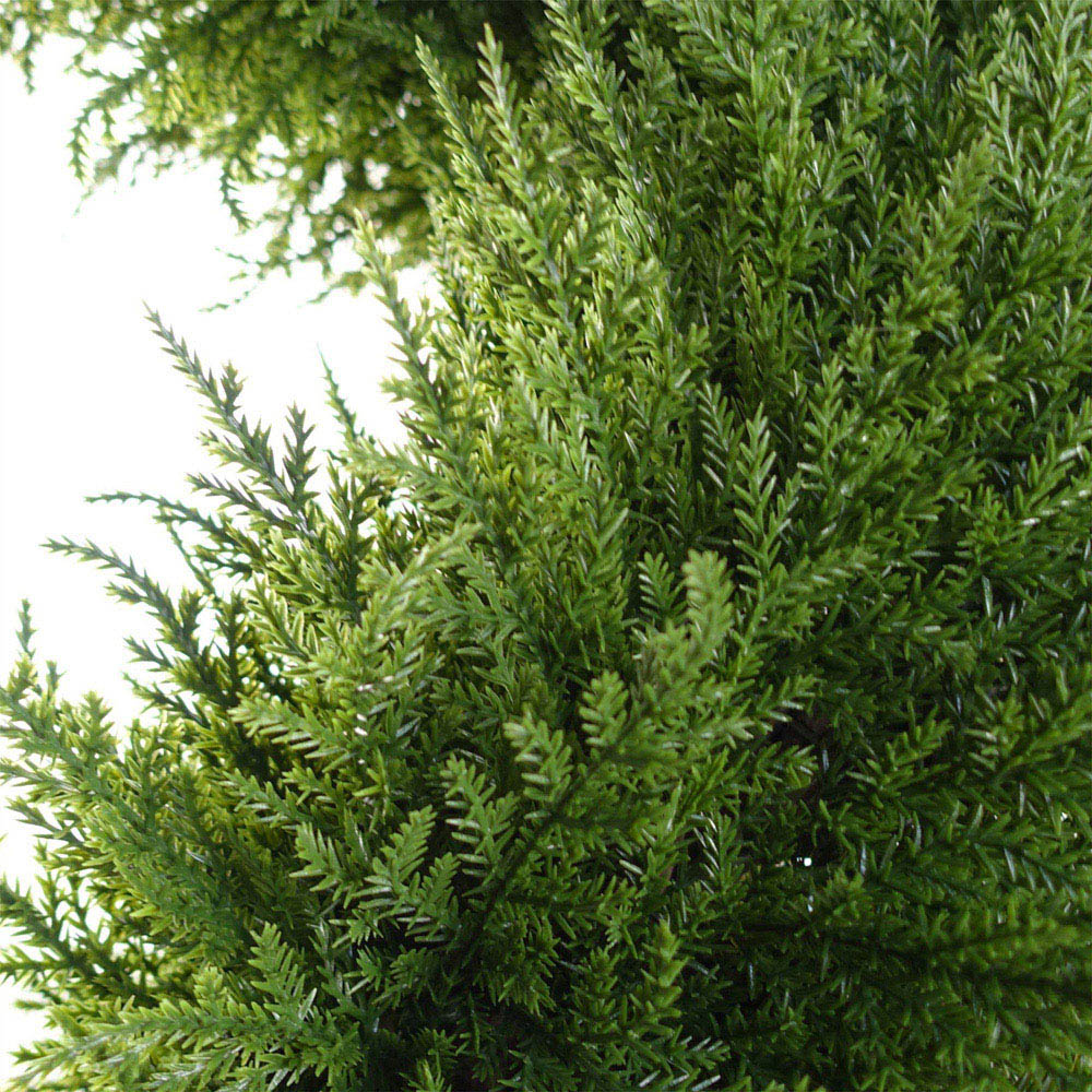 Leaf Spiral Cypress Topiary Artificial Tree in Pot 4ft 2 Pack Image 3