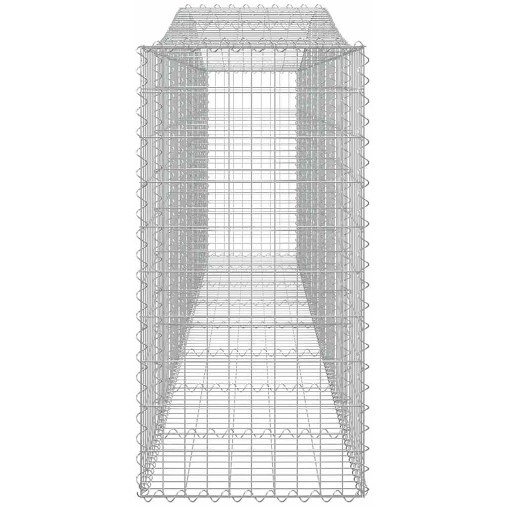 vidaXL Silver Galvanised Iron Arched Gabion Basket 400 x 50 x 100/120cm 9 Pack Image 3
