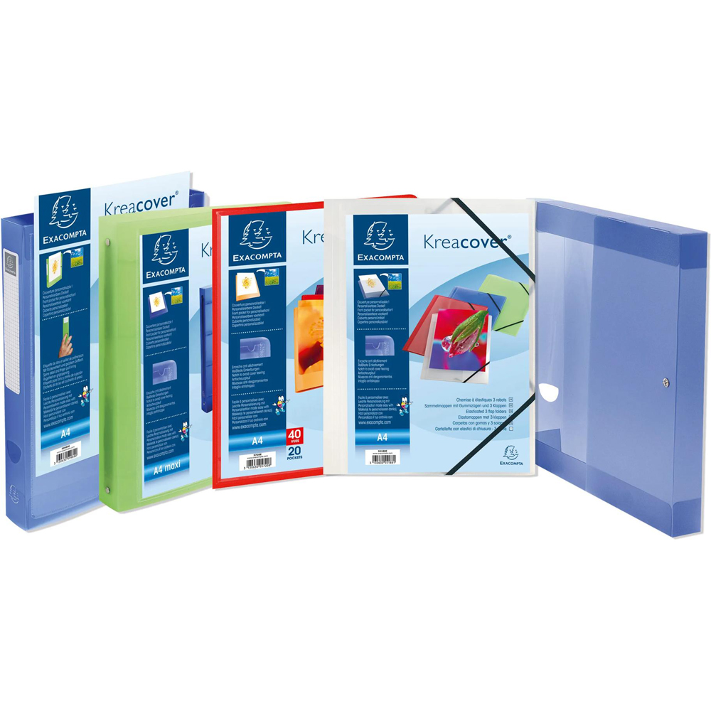 Exacompta Elasticated Frosted 3 Flap Folder with Front Pocket 25 Pack Image 5