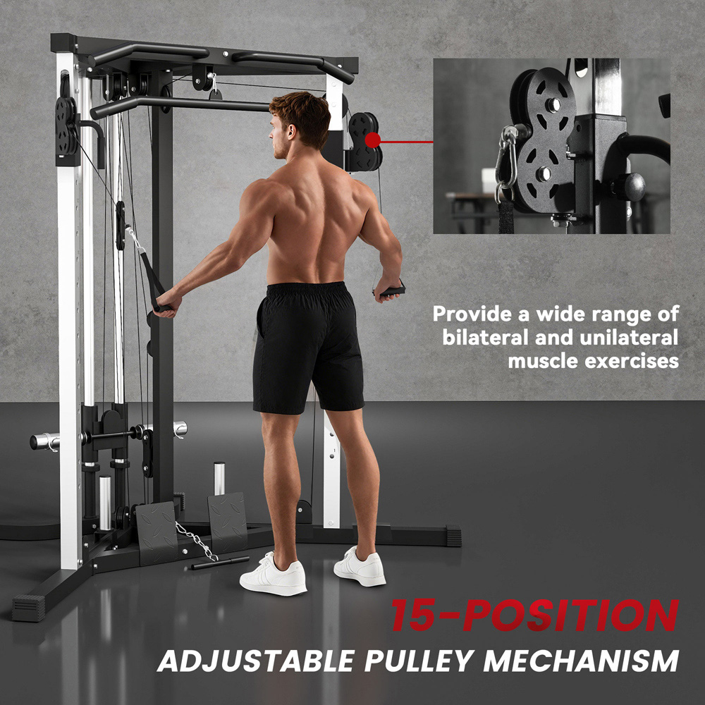 SPORTNOW 15 Position Adjustable Home Gym Workout Station Image 5
