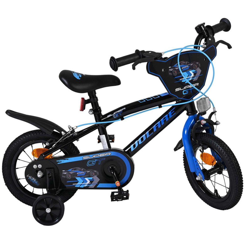 Volare Super GT Kids 12 inch Blue Bike with Stabilisers Image 4