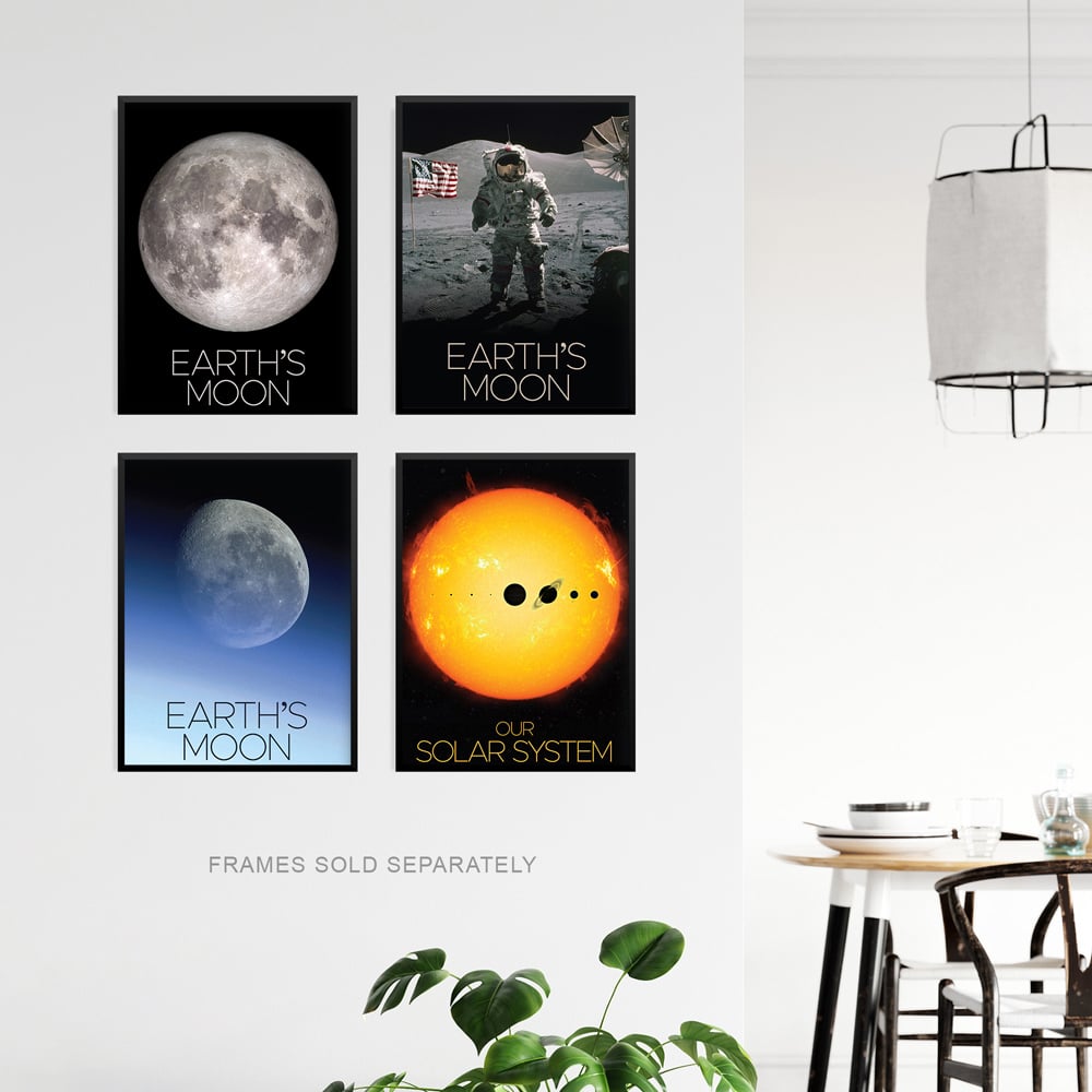 Artery8 Solar System Apollo 17 Wall Art Prints 30 x 41cm 4 Pack Image 3