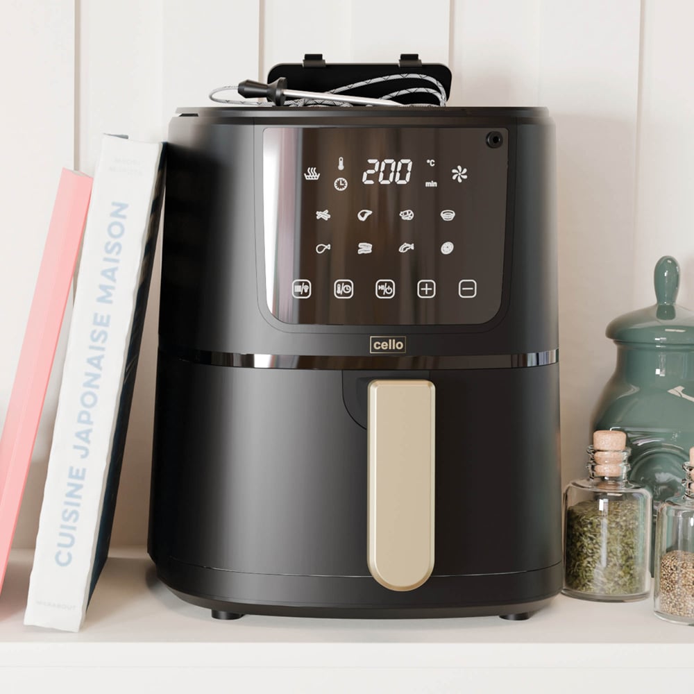 Cello CELLO-AF2599T-BK Black Single Basket Air Fryer Image 2