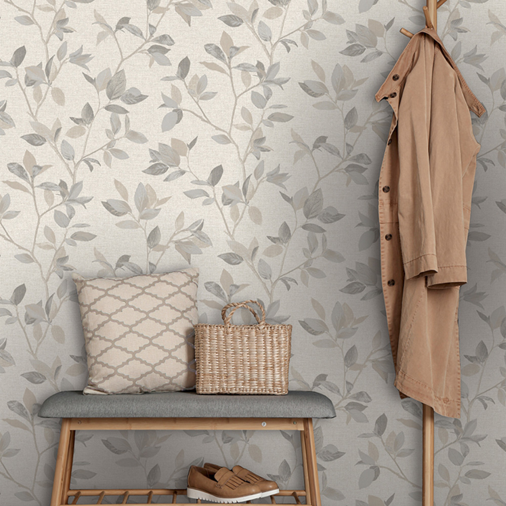 Rasch Silver Birch Silver Neutral Wallpaper Image 4