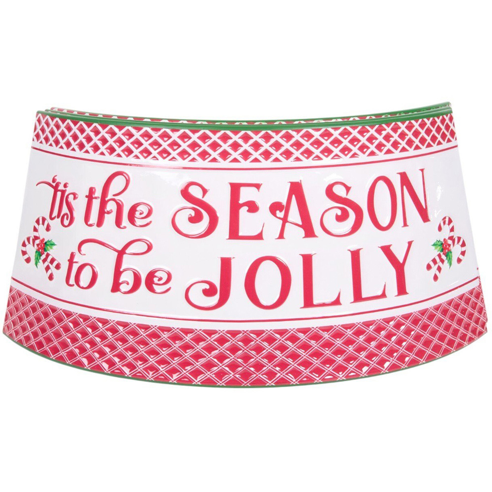 Tis The Season Metal Tree SkirtPink Image 2