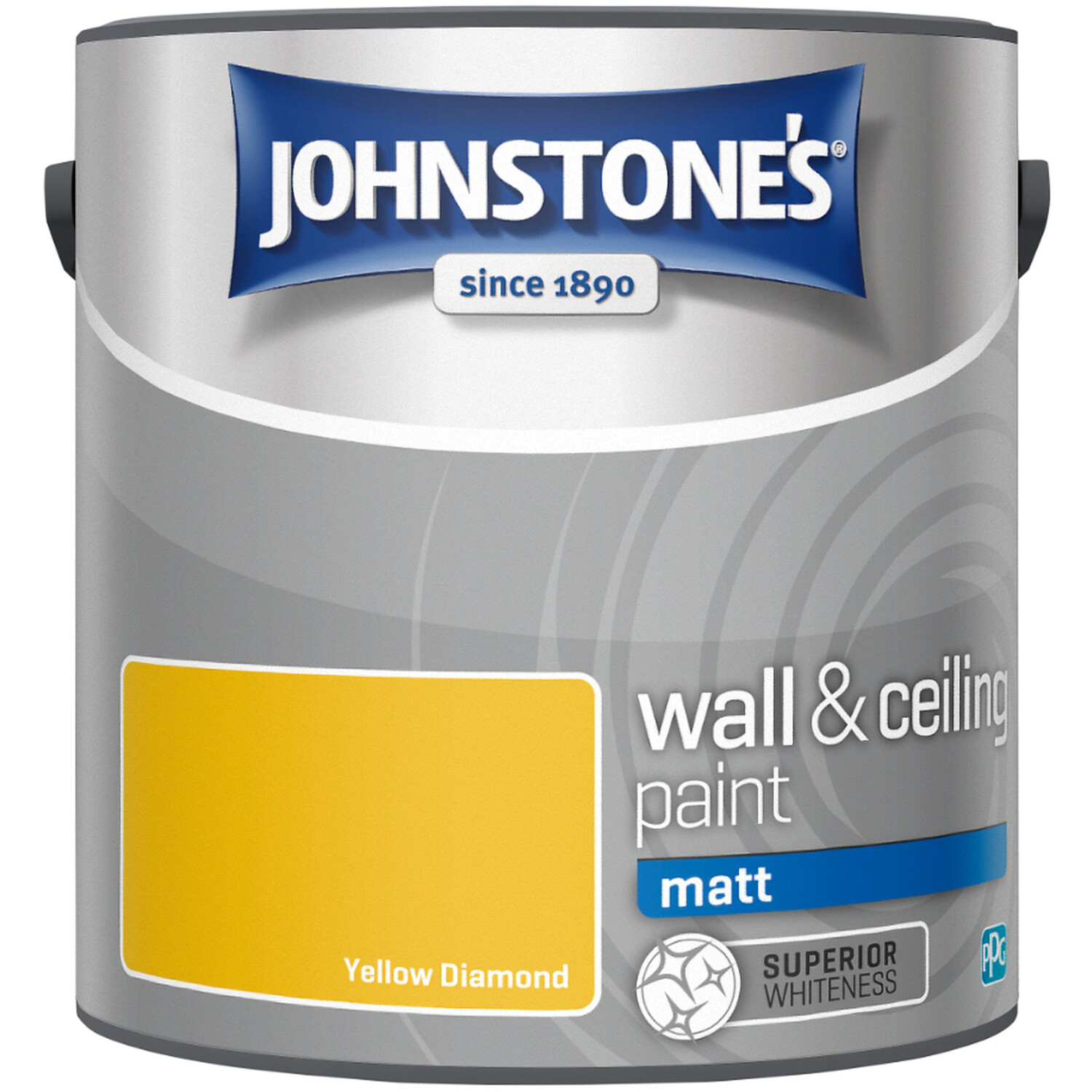 Johnstones Matt Emulsion Paint - Yellow Diamond / 2.5l Image 2