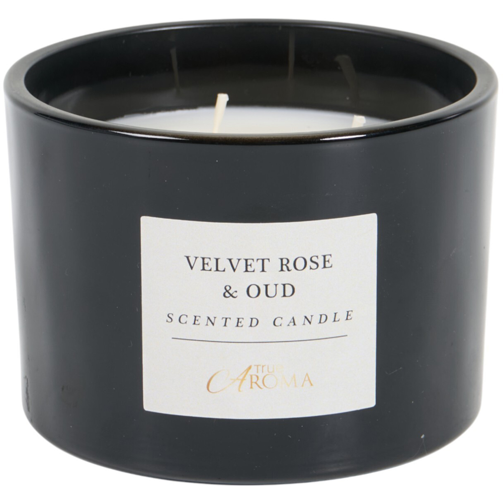 3 Wick Scented Candle Velvet Rose and Oud Image 2