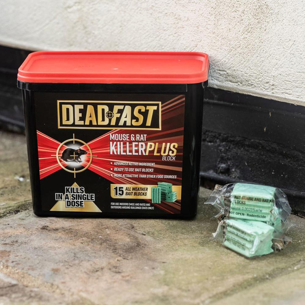 Deadfast Mouse and Rat Killer Plus All Weather Bait Blocks 15 Pack Image 2