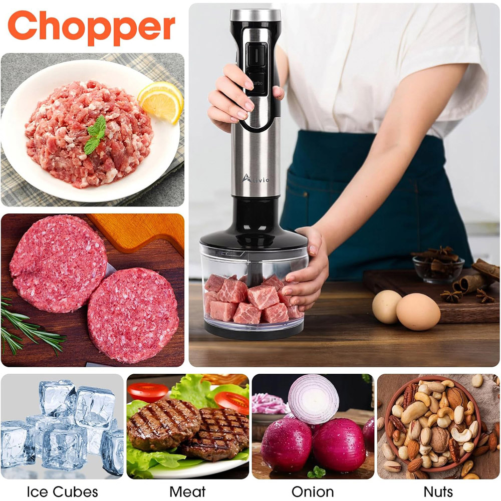 Alivio 3-in-1 Hand Blender with Variable Speed and Turbo Whisk 600W Image 6