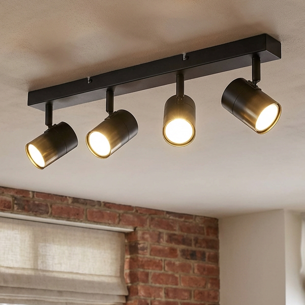 Spotlight Ceiling Fitting Black Image 6