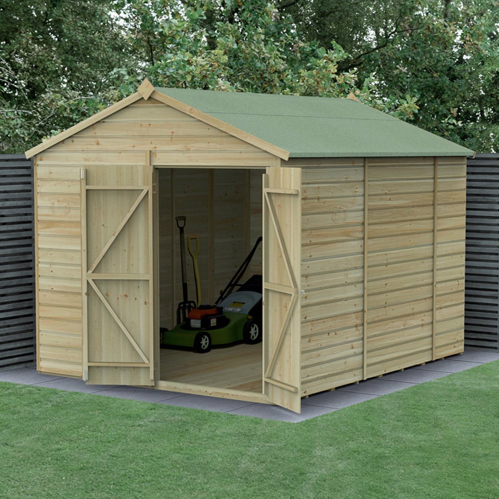 Forest Garden Beckwood 8 x 10ft Double Door Shiplap Apex Shed Image 2