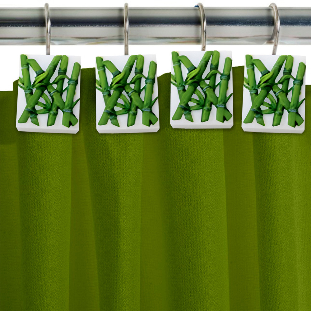Highlands Homeware Bamboo Shower Hook 12 Pack Image 2
