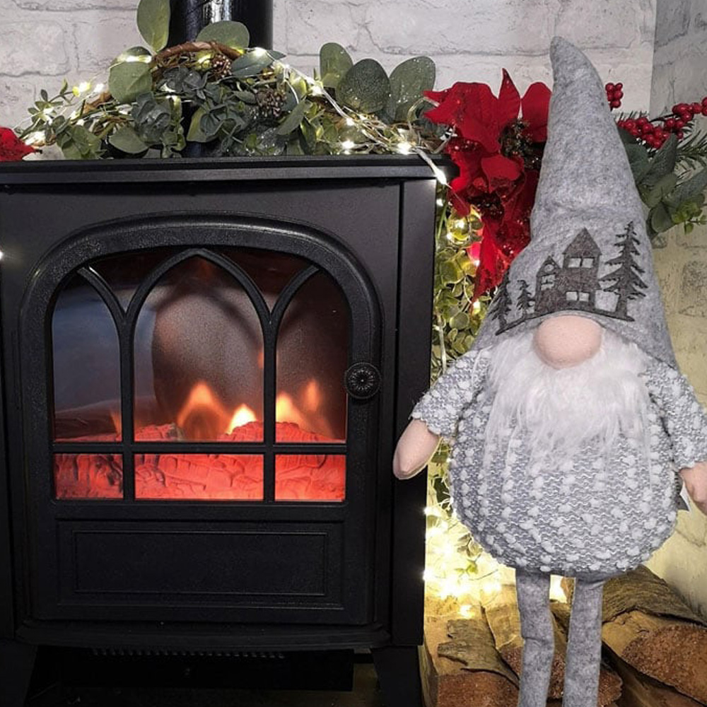Samuel Alexander Grey Christmas Standing Gonk Christmas Decoration Image 5