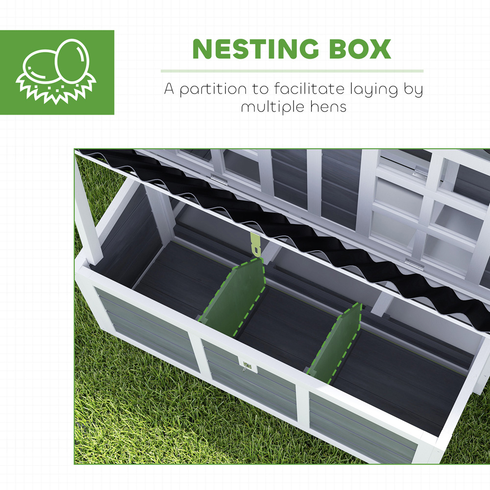 PawHut Wooden Chicken Coop with Nesting Boxes Image 5