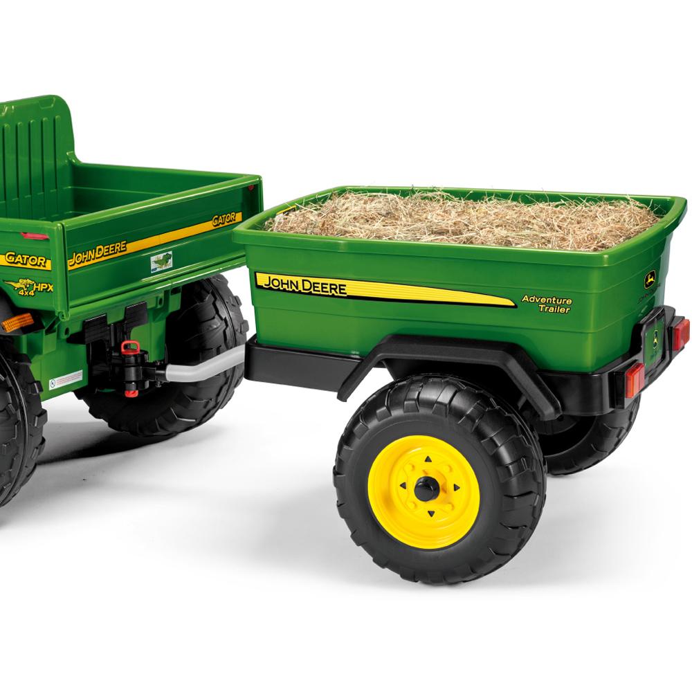 PEG John Deere Adventure Ride-On Trailer Green and Yellow Image 4
