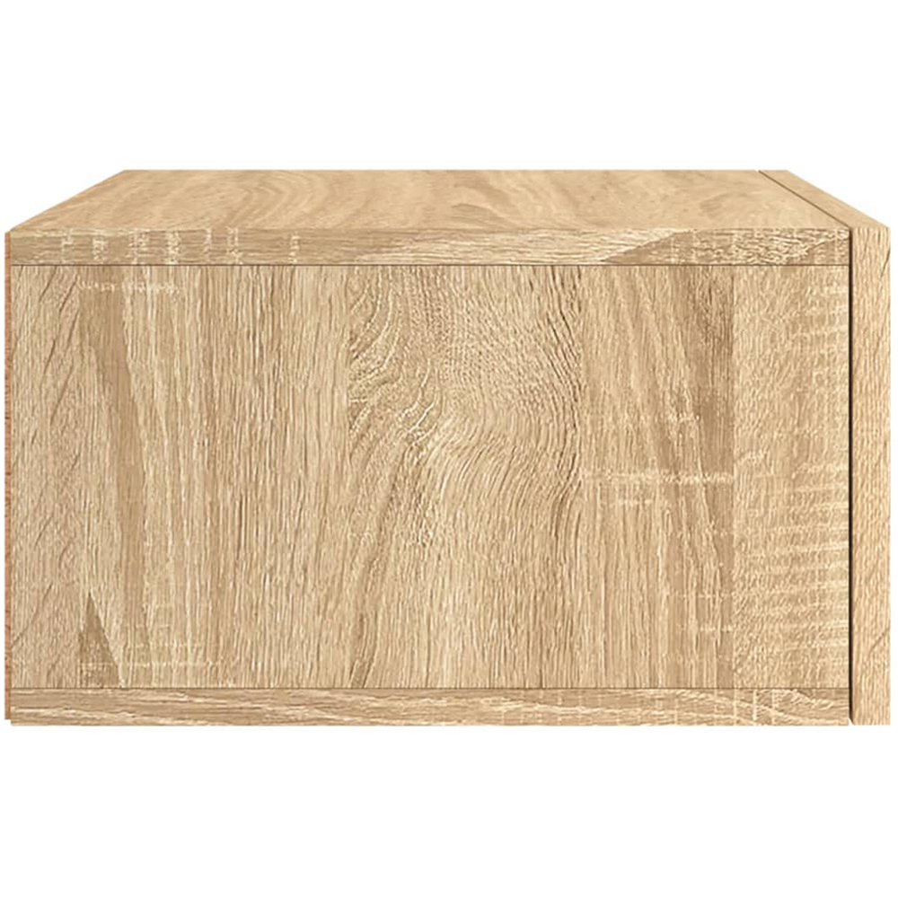 vidaXL Singe Drawer Sonoma Oak Wall Mounted Bedside Table Image 7