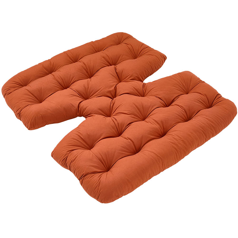 Living and Home Orange PE Rattan Rocking Chair with Cushion Image 7