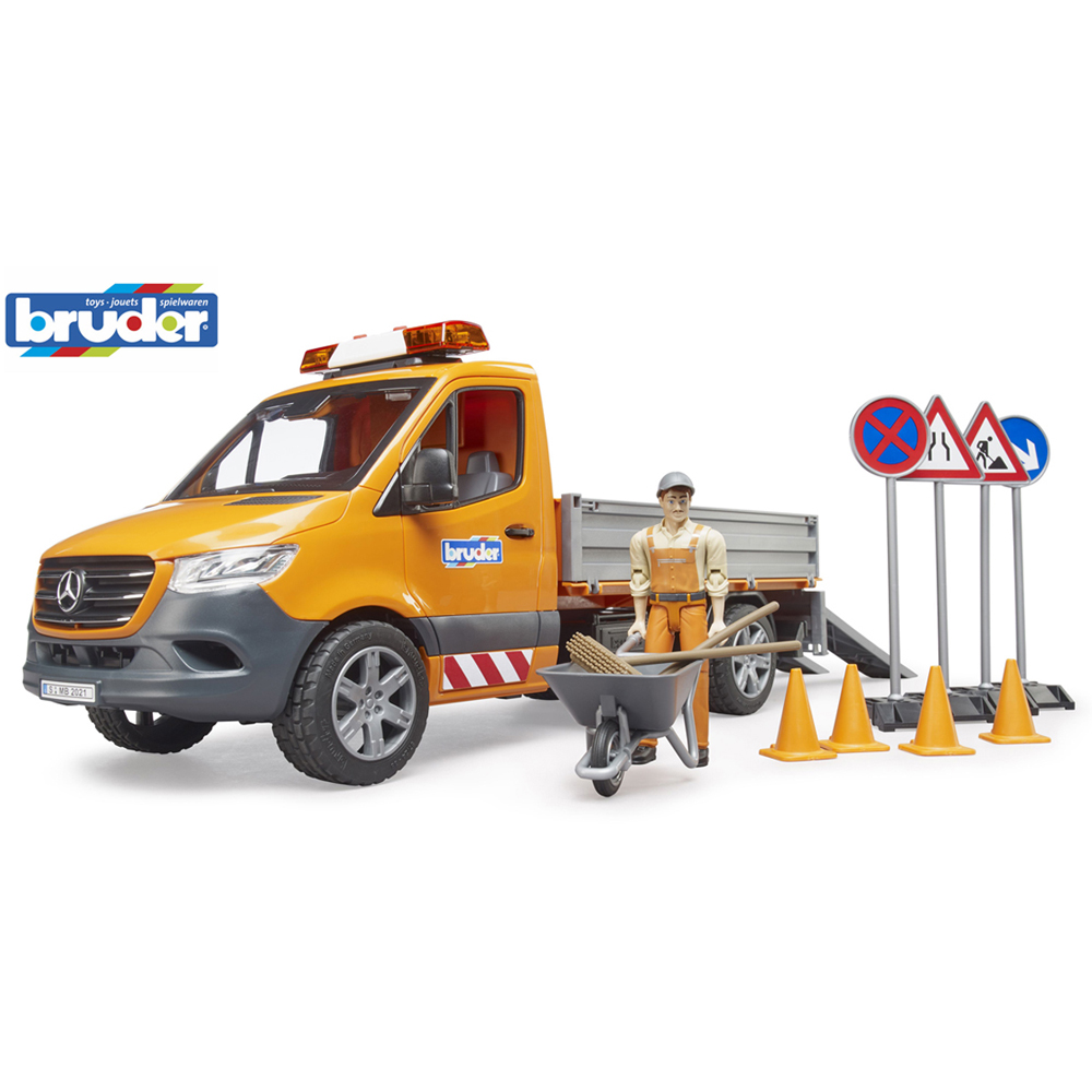 Bruder Kids MB Sprinter Municipal with Driver and Light and Sound Module Playset Model Image 8