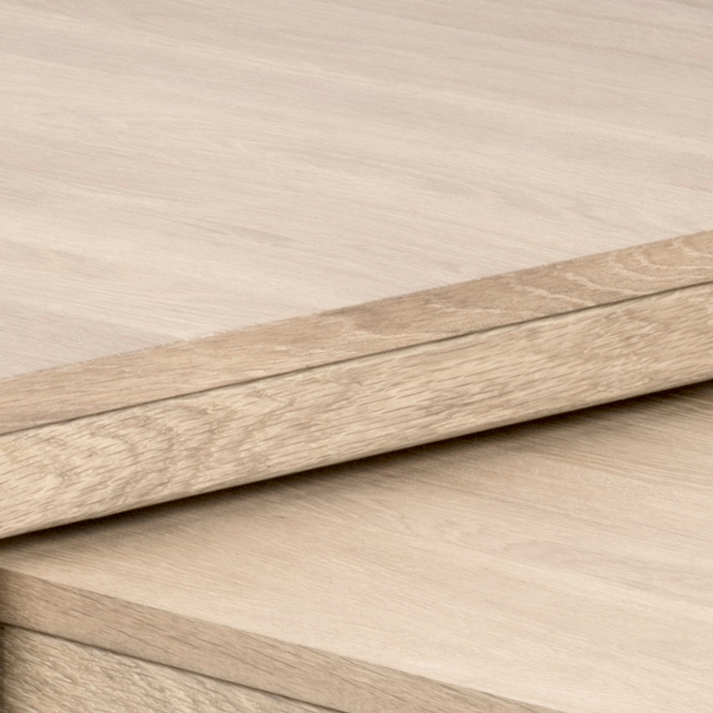 Florence Cornus White Oak Nest of Tables Set of 2 Image 6