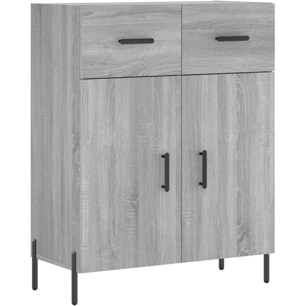 vidaXL 4 Door 2 Drawer Grey Sonoma Highboard Image 7