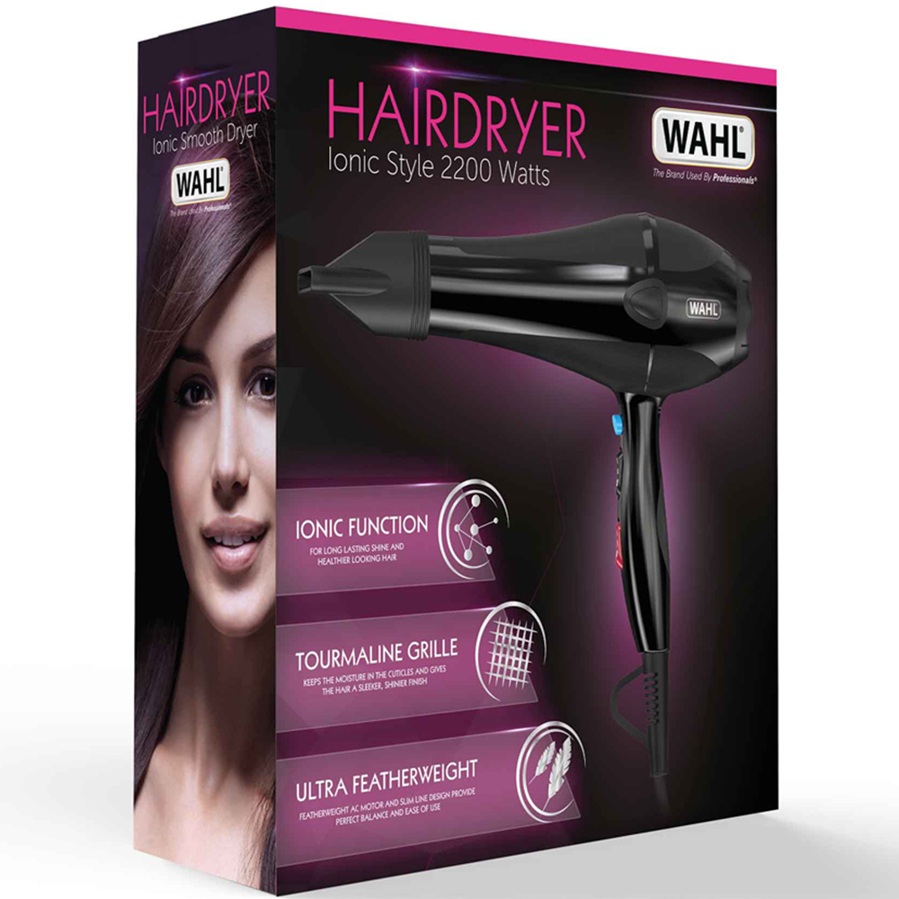 Wahl Ionic Style Black Tourmaline Hair Dryer 2200W Image 2