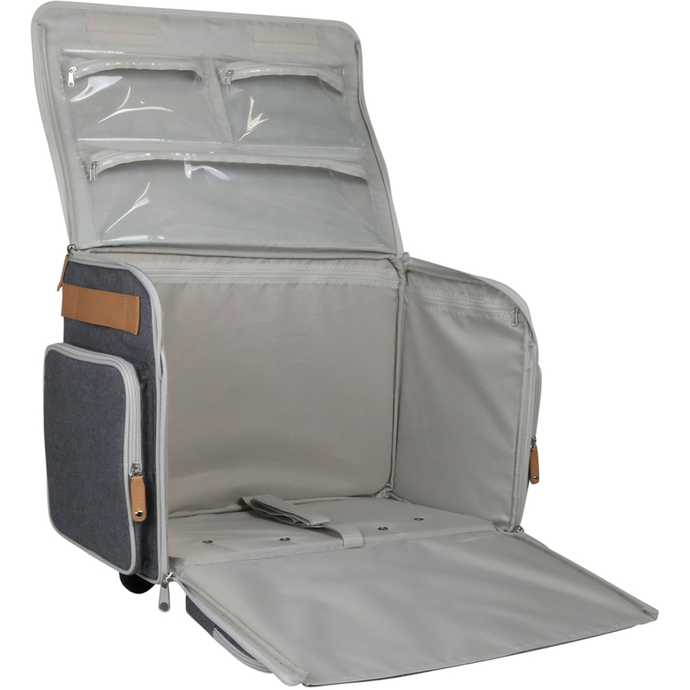 Everything Mary EVM13343-1 Heather Grey Collapsible Deluxe Sewing Machine Case 50.8 x 28.0 x 35.6cm Image 3
