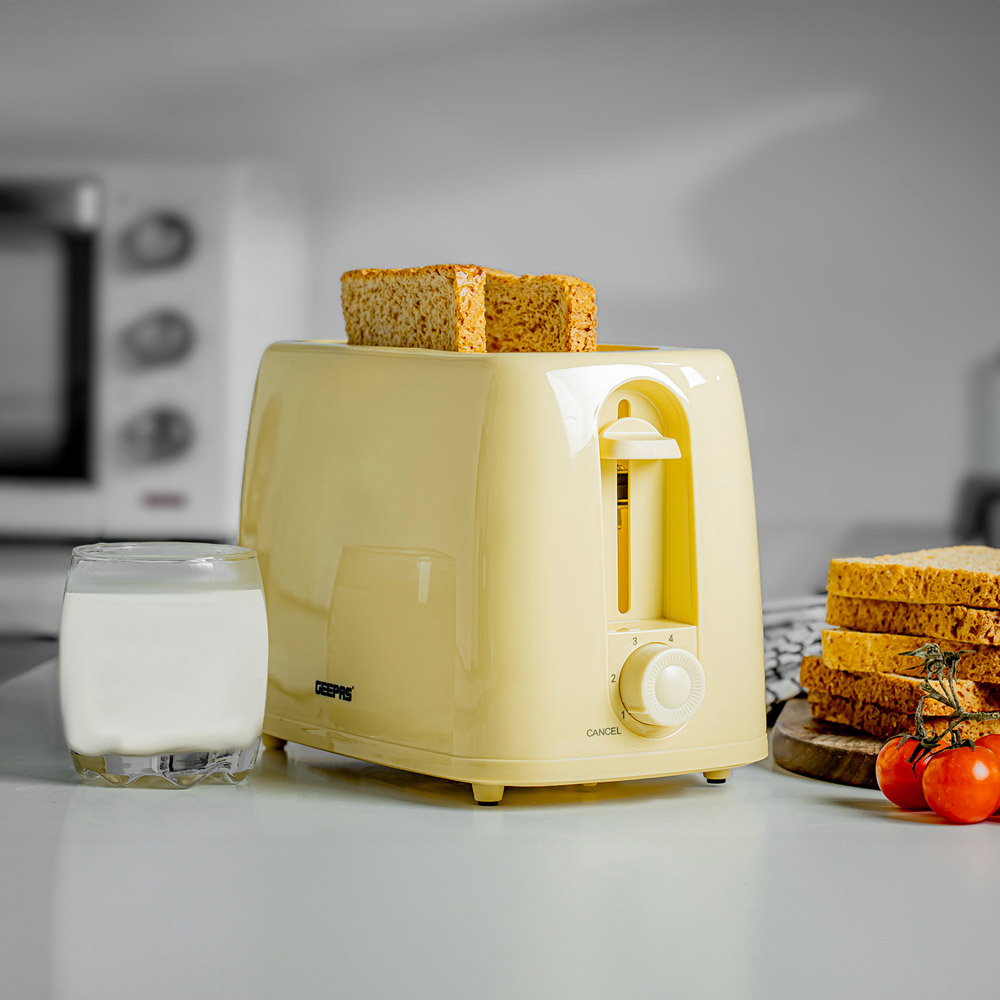Geepas GBT36550UK-BG Beige 2 Slice Toaster 650W Image 2