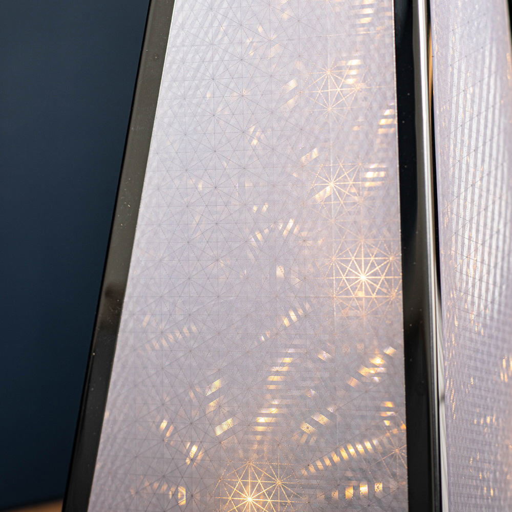 Samuel Alexander Silver Holographic Warm White LED Christmas Pyramid Decoration 45cm Image 4