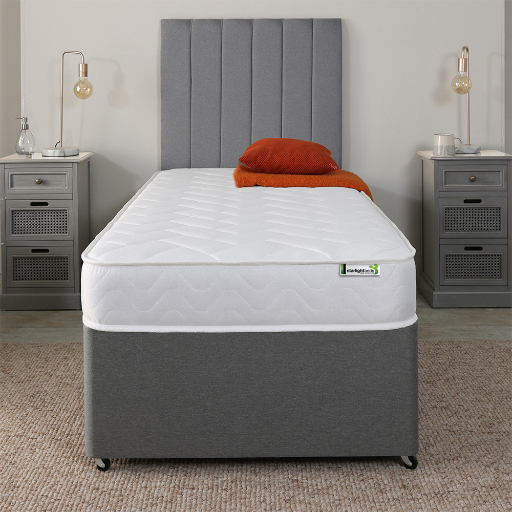Starlight Beds Deluxe Small Single White Memory Foam with Spring Mattress Image 4