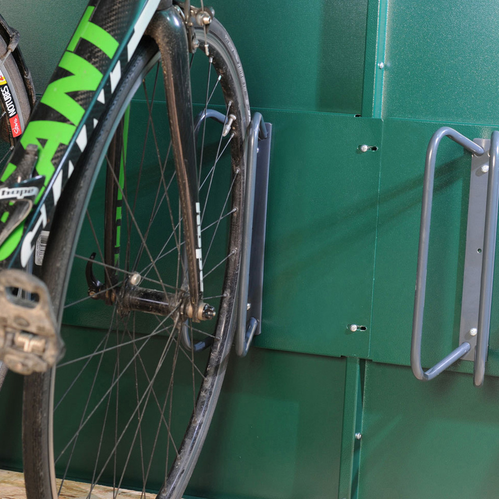 Asgard Gladiator 7 x 9ft Double Door Green High Security Apex Bike Shed Image 7