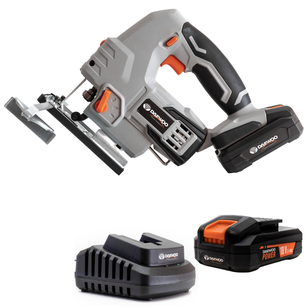 Daewoo U-Force 18V 2Ah Lithium-Ion Cordless Jigsaw with Battery Charger Image 1