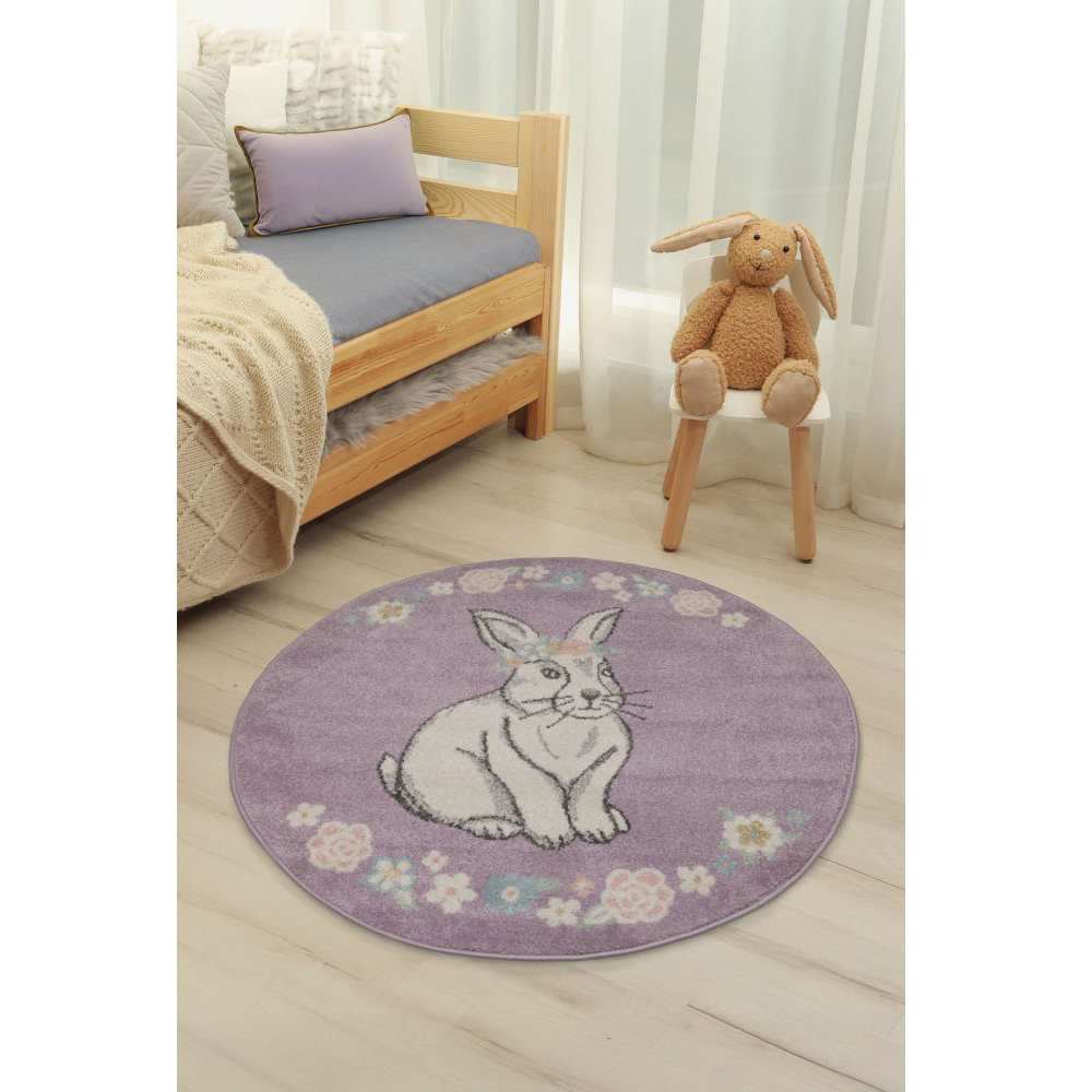 Homemaker Echo Bunny Circular Rug 100cm Image 5