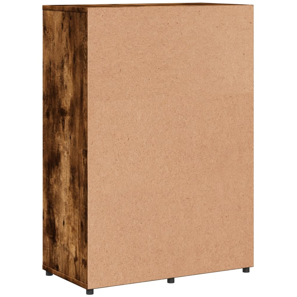 vidaXL 4 Drawer Single Door Smoked Oak Sideboard Image 7