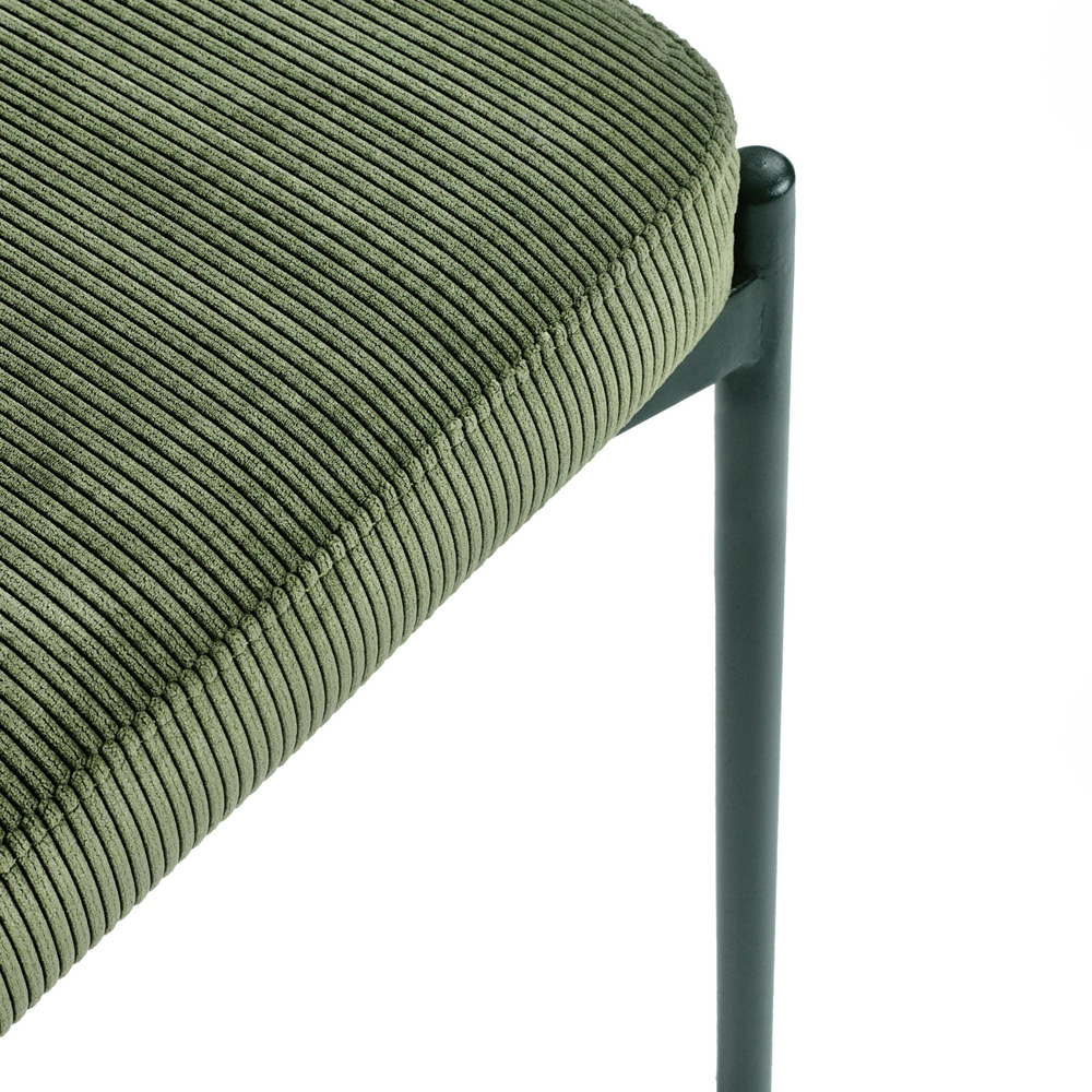Julian Bowen Leonie 2 Seater Green Velvet Dining Bench Image 3