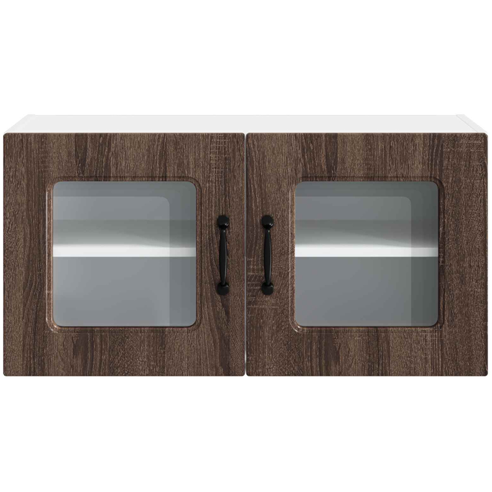 vidaXL Kalmar 2 Door Brown Oak Wall Kitchen Cabinet Image 4