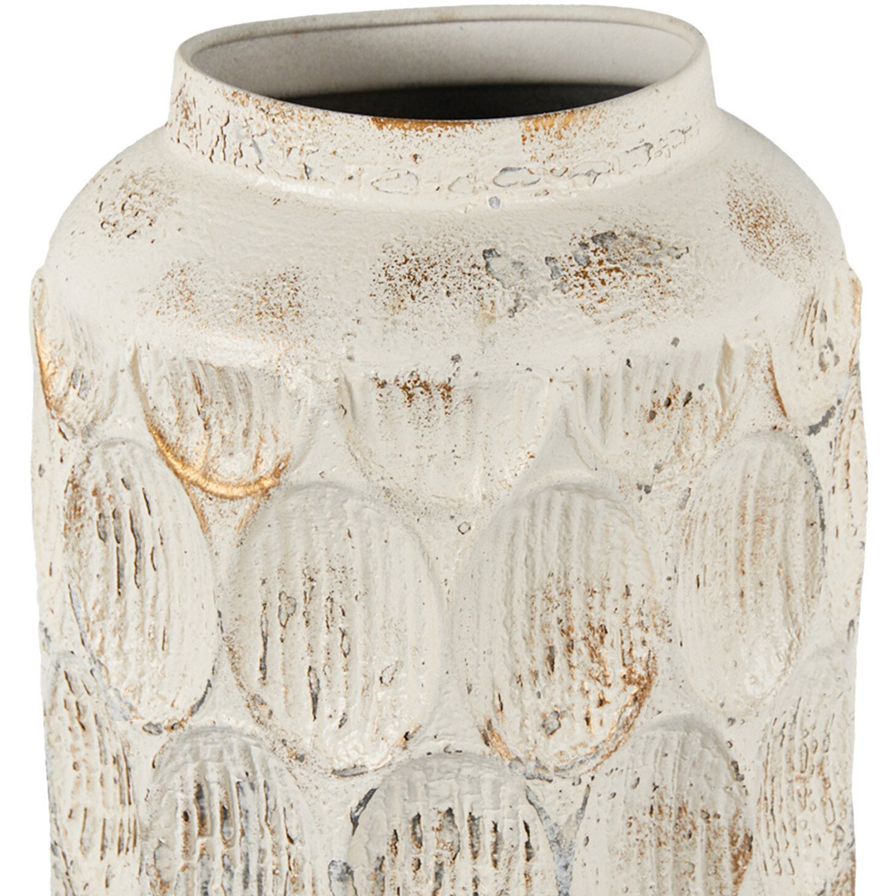Isla Tall Metal Vase 54cm - White Image 2