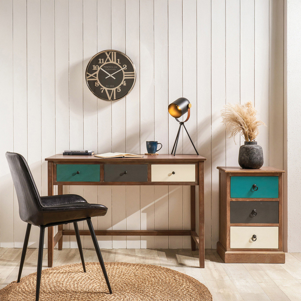 Pacific Lifestyle Loft 3 Drawer Multicolour Pine Wood Console Table Image 5