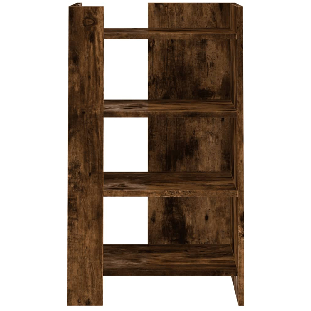 vidaXL 4 Open Shelf Smoked Oak Sideboard Image 4