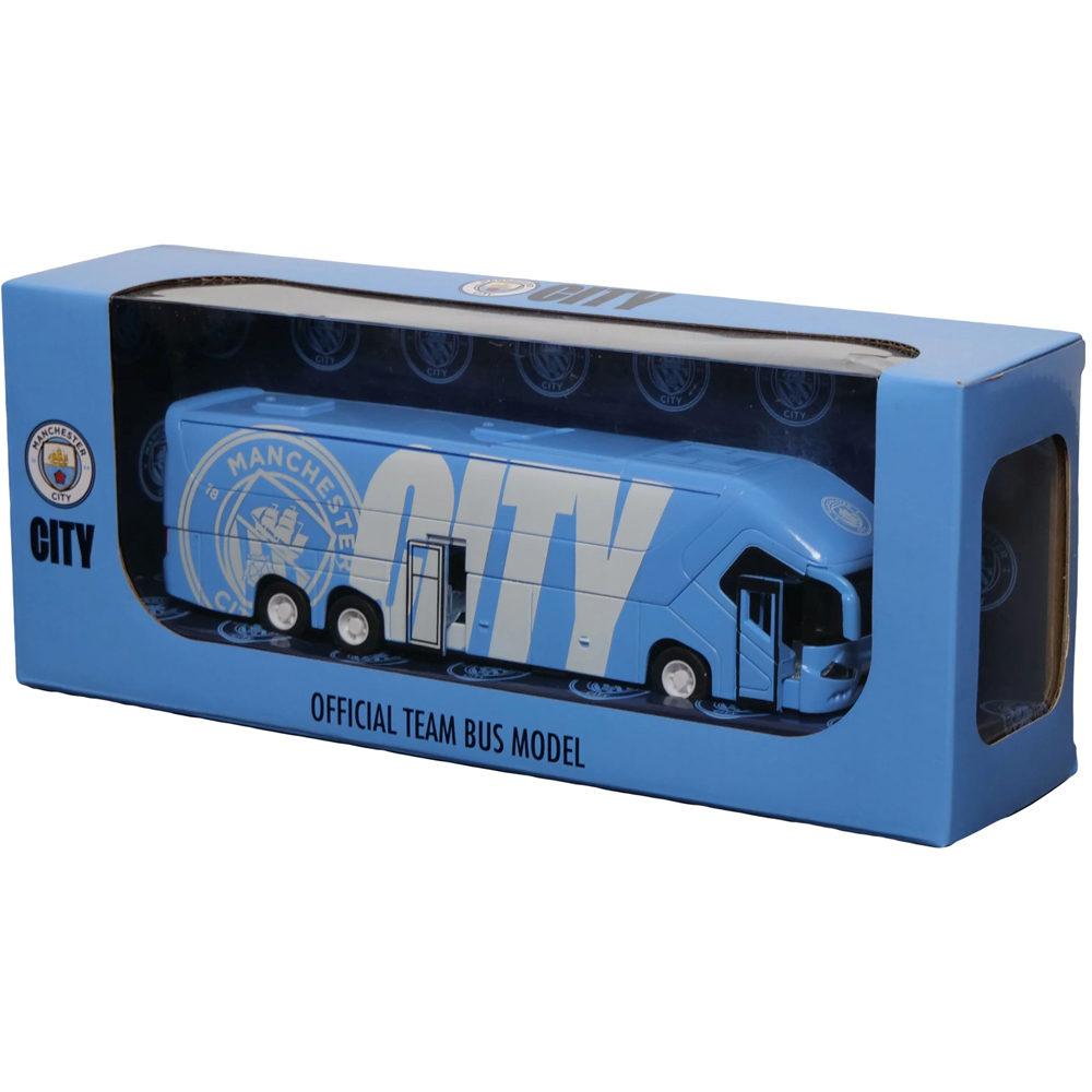 Banbo Manchester City Bus Model Football Team Coach Toy Image 5