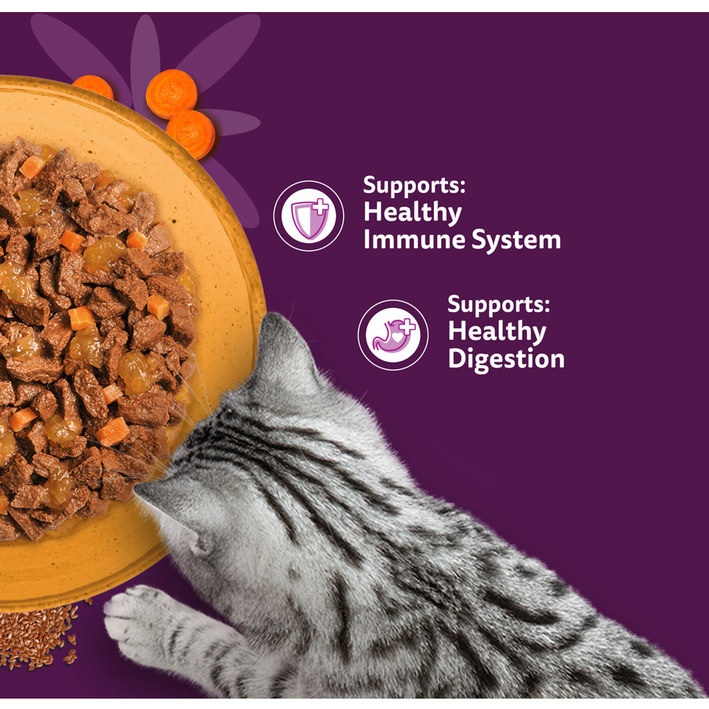 Pack of 6 Whiskas Superfoods in Jelly Cat Food Duck with Chicken Liver Image 6