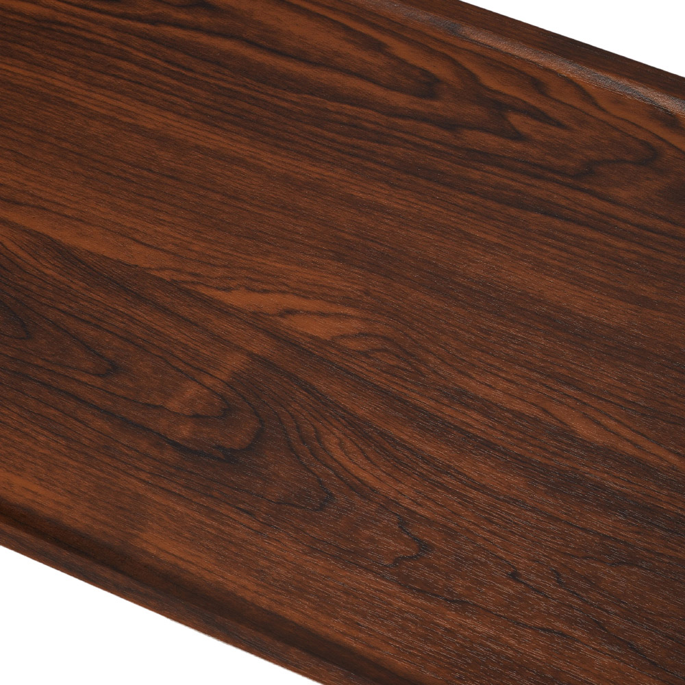 Living and Home Walnut and Black Height Adjustable Side Table Image 6