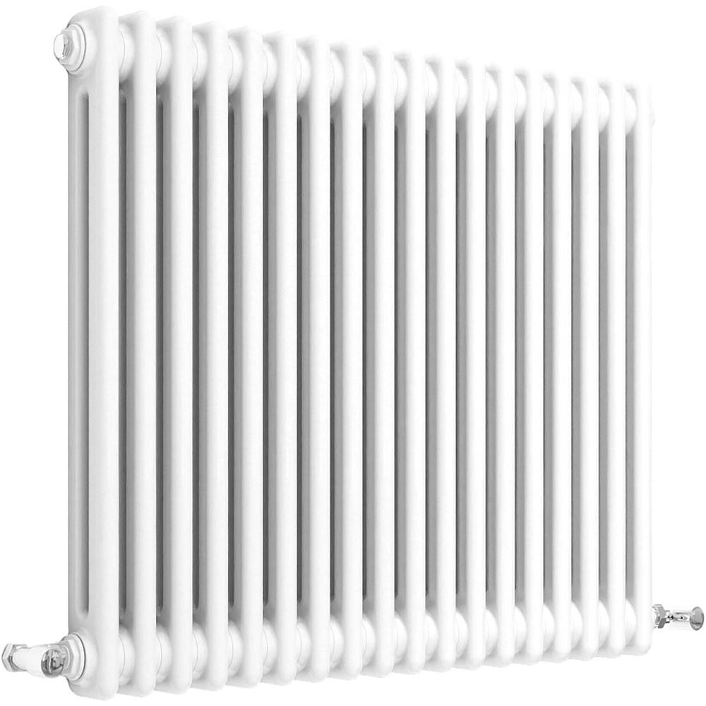 Stech Homes 3135 BTU White 2 Column Horizontal Radiator 600 x 830mm Image 1
