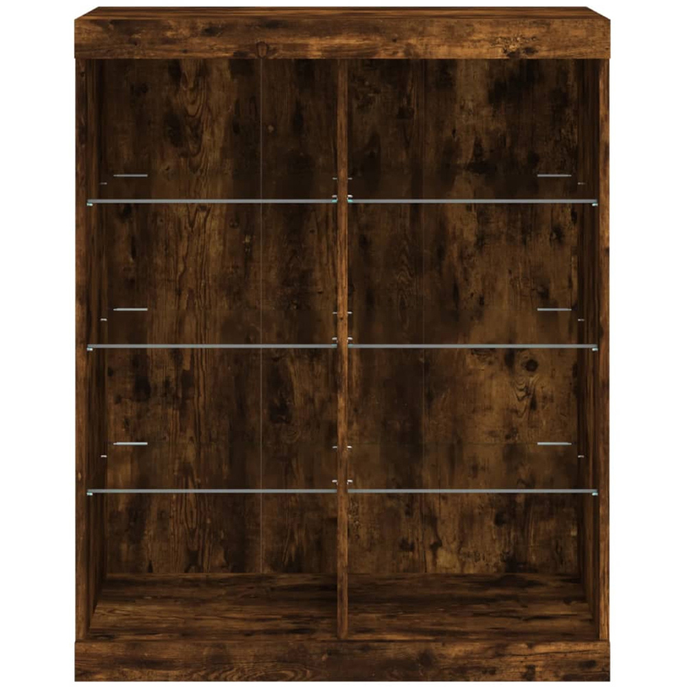 vidaXL 8 Shelf Smoked Oak Sideboard with LED Lights Image 4