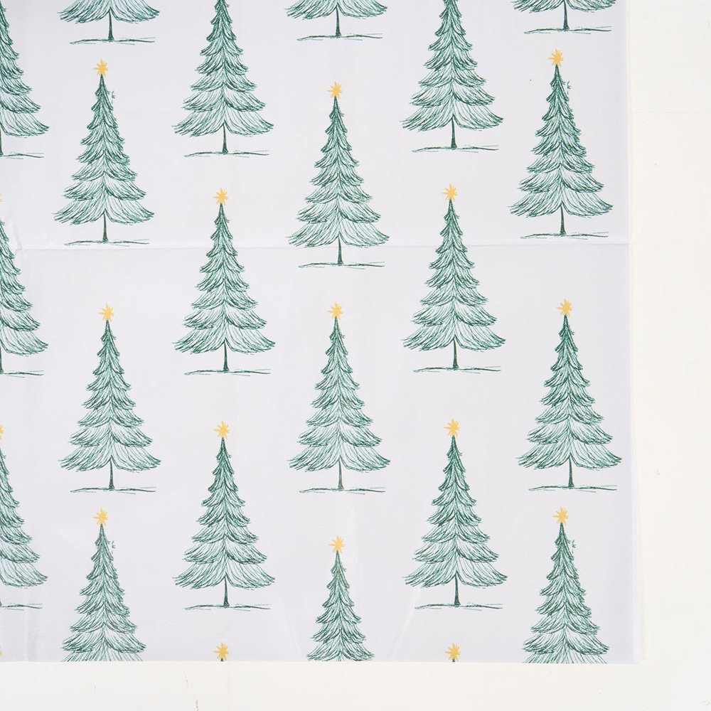 Green Christmas Trees Wipe Clean Tablecloth Image 4