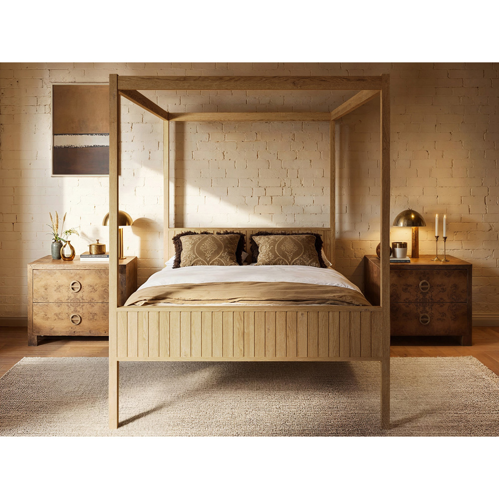 Flair Maddy King Size Natural 4 Poster Bed Image 5
