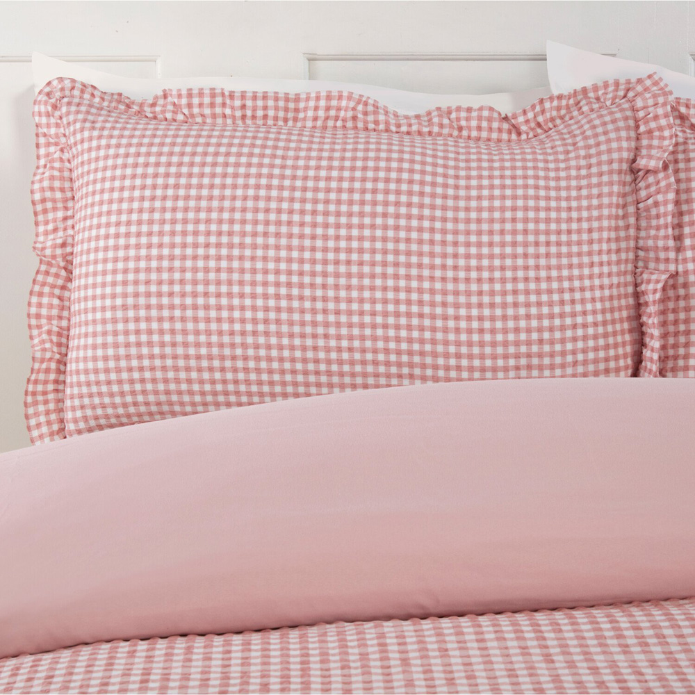 Josette Frill Duvet Set PInk Superking Image 3