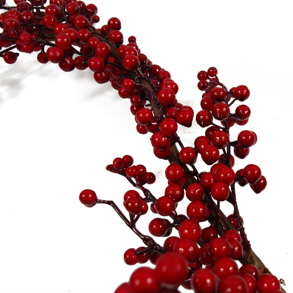 Botanik Floristry Artificial Christmas Garland with Red Berry 150cm Image 5