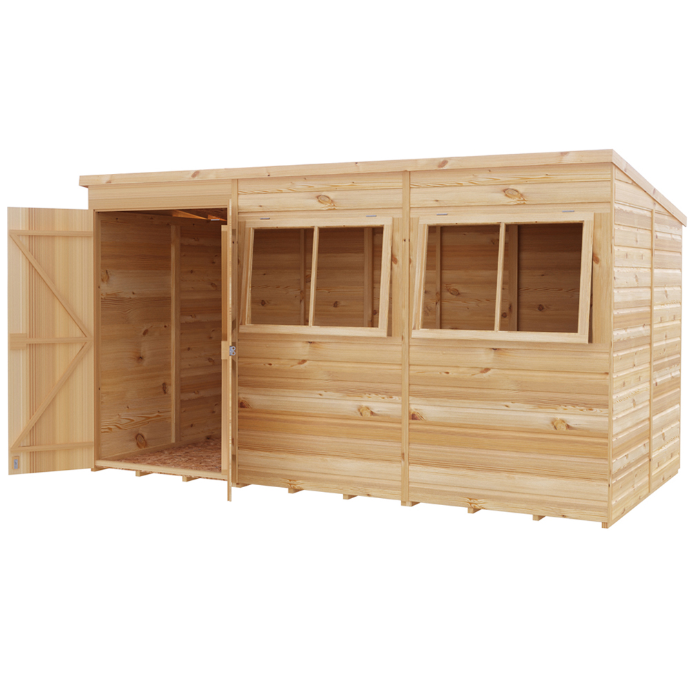 Shire 12 x 6ft Shiplap Pent Garden Shed Image 3