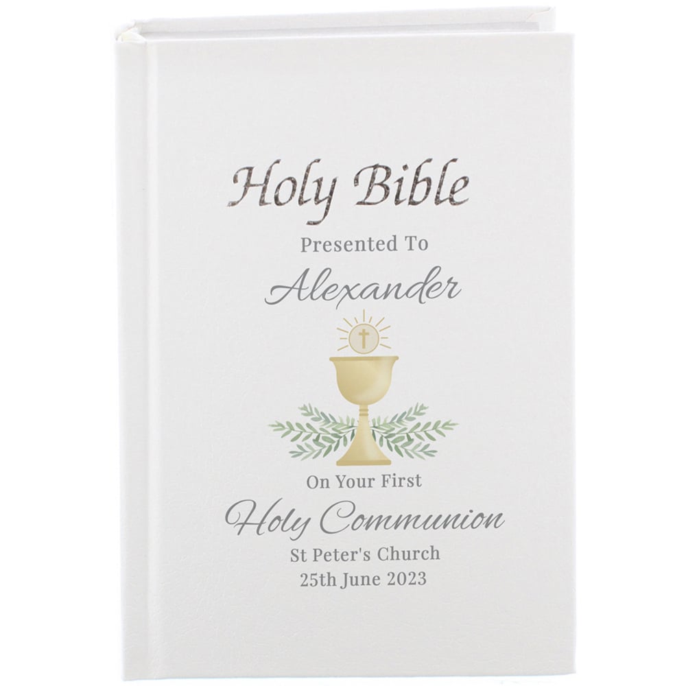 Personalised Memento Personalised First Holy Communion Holy Bible Image 1